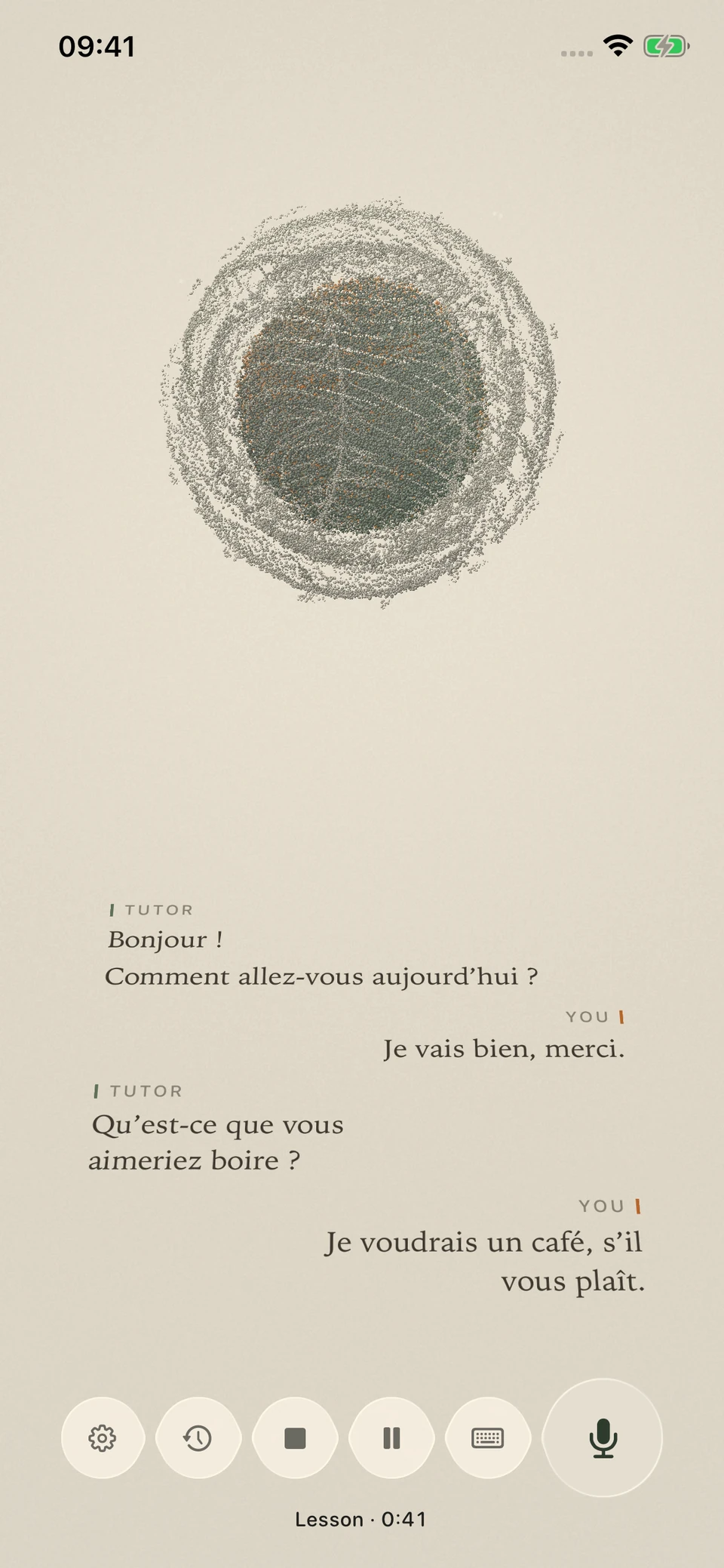 Lilt's conversation and particle tutor